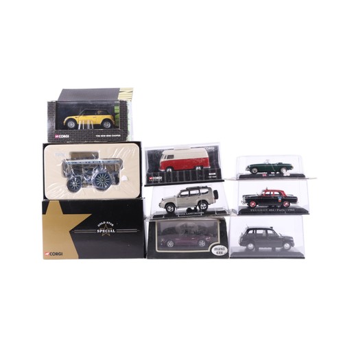 124 - Assorted diecast model cars, including Only Fools and Horse Ford Capri and Reliant Regal super van s... 