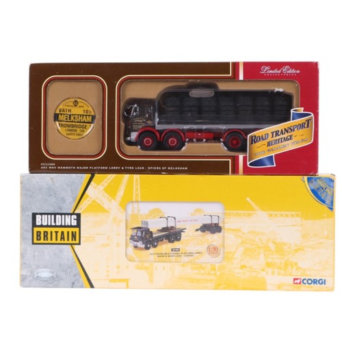 126 - Five Corgi Commercial diecast vehicles, including Guy invincible eight wheel platform lorry, 29104, ... 