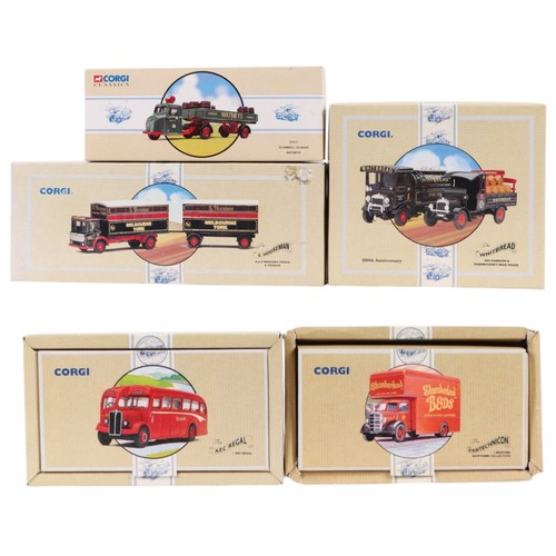 127 - Five Corgi Commercial diecast boxed sets, comprising AEC Mercury truck and trailer ( S.Houseman ),Sc... 