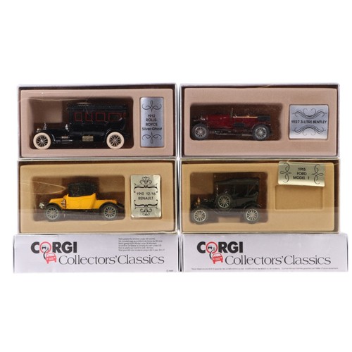 130 - Four Corgi Collectors Classic die cast vehicles, comprising 1910 12/16 Renault, C862, 1915 Ford Mode... 