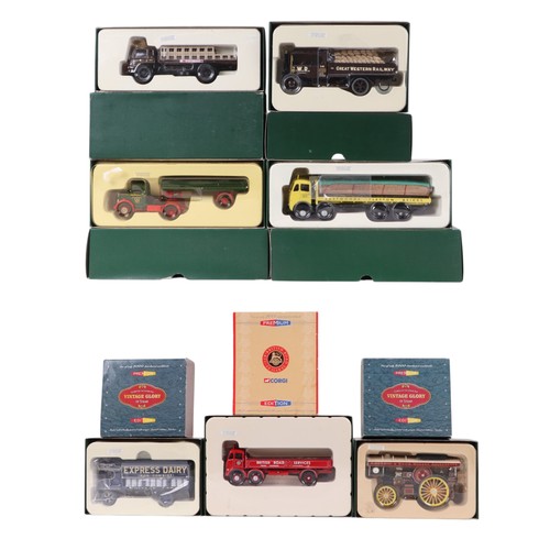 132 - A Corgi premium edition Vintage Glory of Steam Fowler B6 Super lion showman's engine, CC20102, anoth... 
