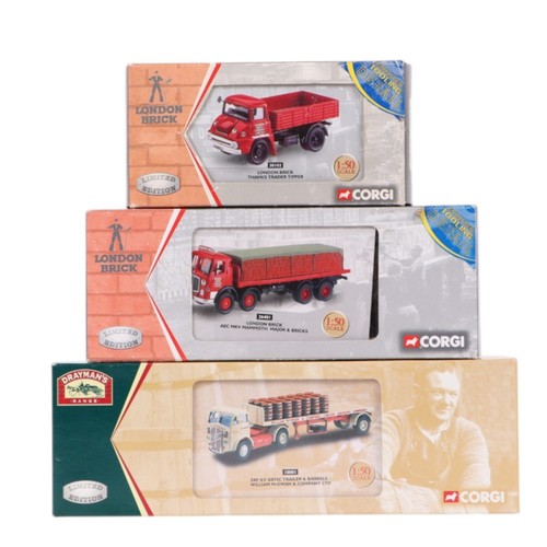 133 - Six Corgi diecast commercial vehicles, comprising Guy invincible 29102, Guy invincible 29301, Thames... 