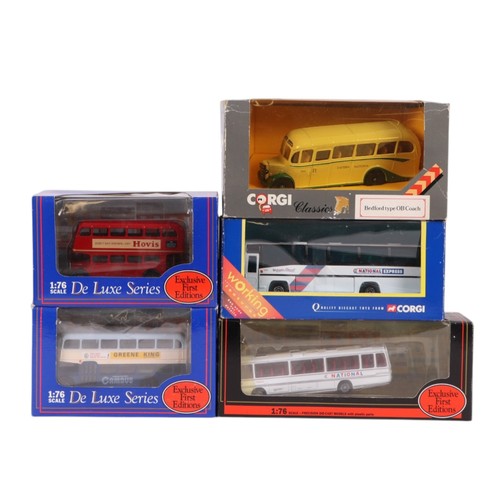 134 - A collection of Corgi and Exclusive first edition commercial vehicles and coaches, all boxed (8).