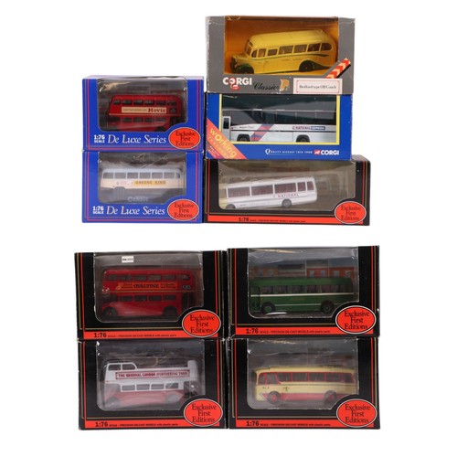 134 - A collection of Corgi and Exclusive first edition commercial vehicles and coaches, all boxed (8).