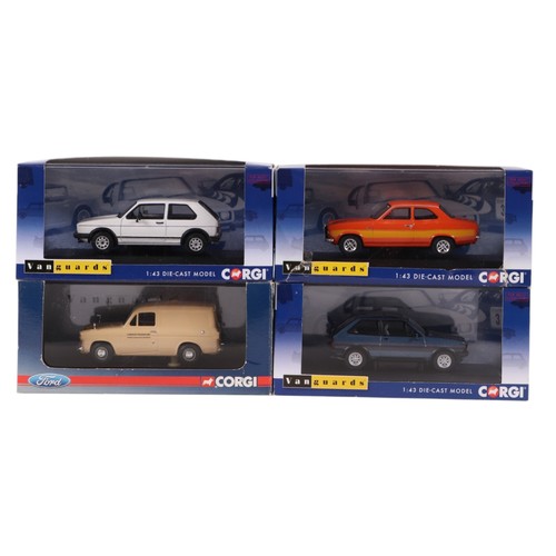 136 - A collection of Vanguards Corgi 1:43 scale diecast model cars, including Ford Capri MK3 2.8 Injectio... 