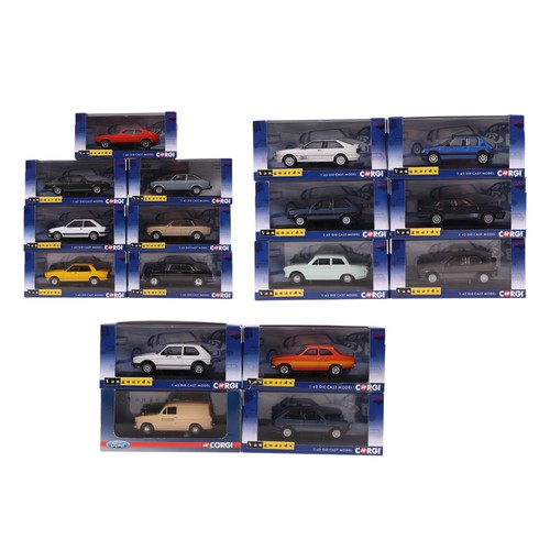136 - A collection of Vanguards Corgi 1:43 scale diecast model cars, including Ford Capri MK3 2.8 Injectio... 