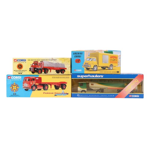 138 - A collection of Corgi Classic commercial vehicles, including Bells AEC Ergomatic with box trailer, 2... 