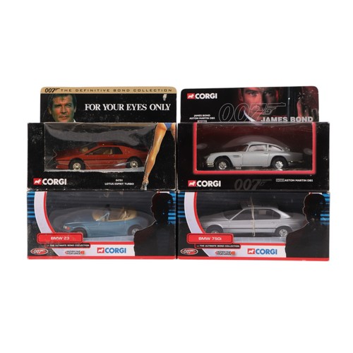 145 - A collection of Corgi James Bond themed diecast vehicles, including James Bond Aston Martin DB5, 043... 