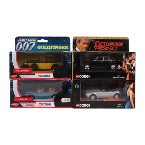 145 - A collection of Corgi James Bond themed diecast vehicles, including James Bond Aston Martin DB5, 043... 