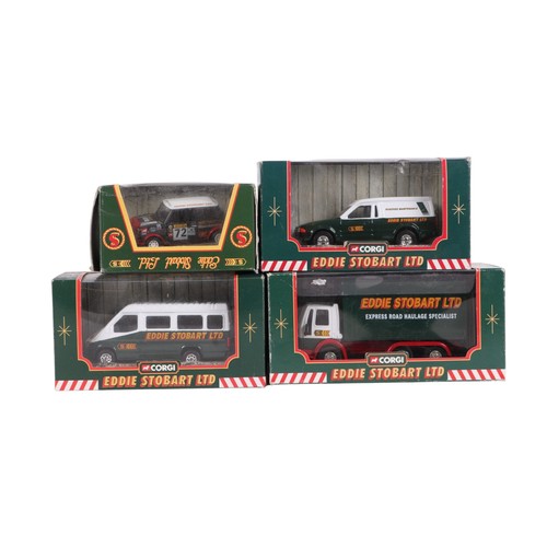 153 - Assorted Corgi Classics Eddie Stobart Commercial Vehicles, including Leyland beaver flat form lorry,... 