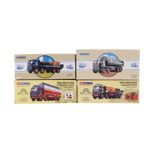 154 - A collection of Corgi Classic Commercial vehicles, comprising Atkinson eight wheel ridged with load ... 