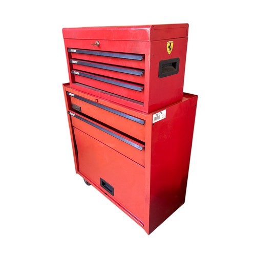 A Draper tool cabinet, 68cms wide; together with a Draper tool chest ...