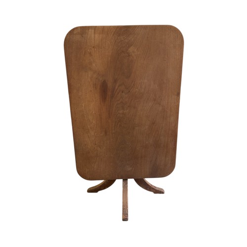 812 - A Victorian mahogany tilt-top breakfast table on turned column and quatrefoil base, 83 by 118cms.