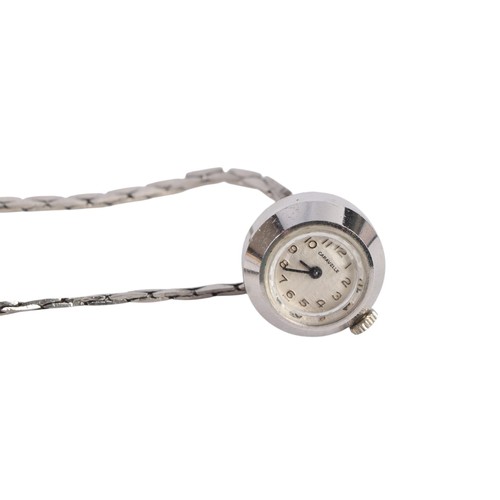 Three ladies bangle watches; together with a pendant watch (4).