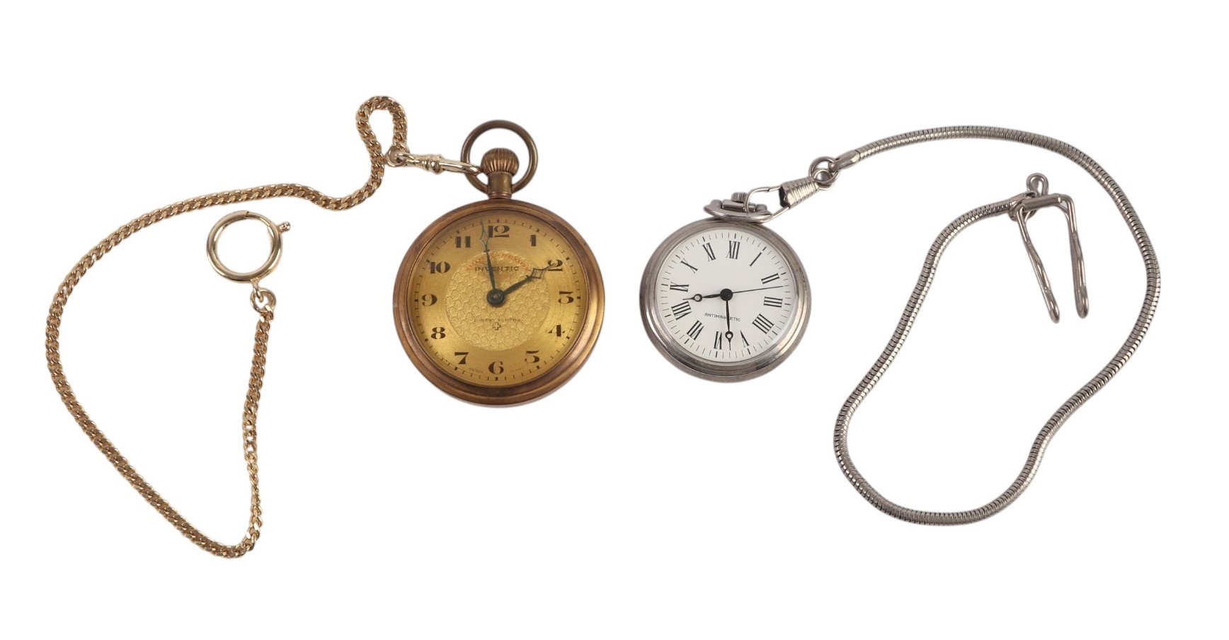 A gilt cased Inventic open faced pocket watch; together with a modern ...