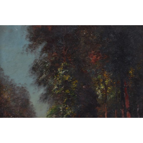 260 - E. F Buckland (19th century school) - Spring Time Forest Scene with Horse and Cart - details to vers... 