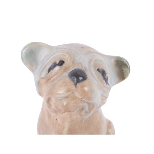 352 - An early 20th century Langley pottery model of a Bonzo style dog, 16cms high.