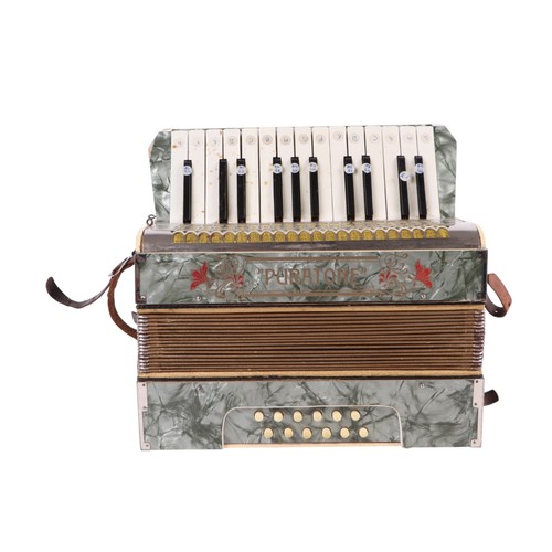 379 - A Puratone piano accordian, cased.
