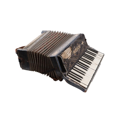 382 - A vintage Borsini piano accordion, 53cm wide.
