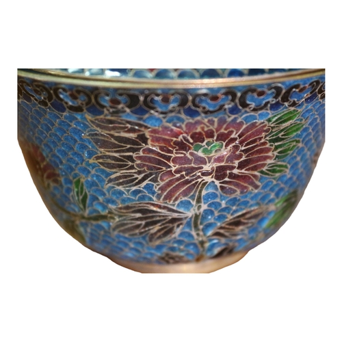 106 - Superb Vintage Japanese Plique a Jour Cloisonné Rice Bowl With Lid