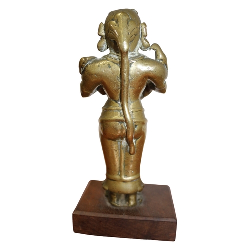 114 - Indian 19th Century Brass Oil Holder Figure, 17cm