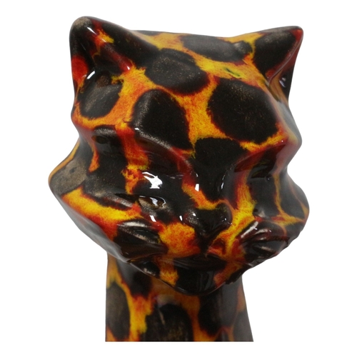 14 - Anita Harris Limited Edition - 2 x Large Ceramic Cats (Catalogued as Hot Coals) - Nicely Signed on B... 