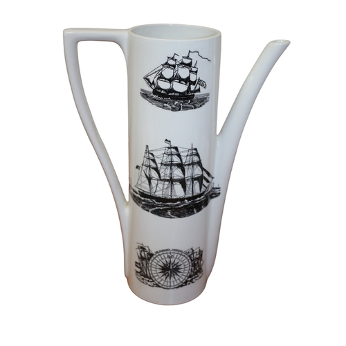 171 - Portmeirion Pottery 'Sailing Ships' Coffee Set of 4, 1st Quality