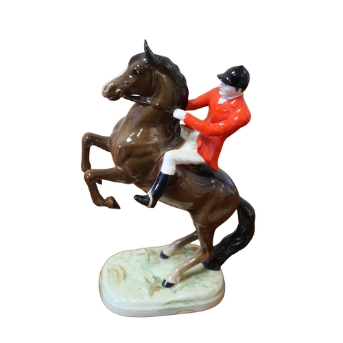 177 - Beswick Fox Hunting Set of 13, 2 Huntsman on Rearing Horses, Model 868, 1 Huntsman on Standing Horse... 