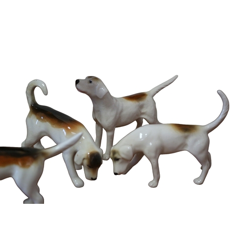 177 - Beswick Fox Hunting Set of 13, 2 Huntsman on Rearing Horses, Model 868, 1 Huntsman on Standing Horse... 