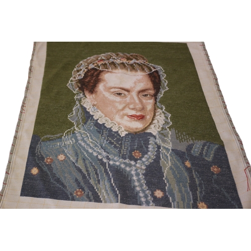 187 - Vintage Hand Made Tapestry of Historical Figure - Margarete of Parma