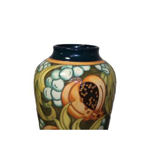 31 - Moorcroft Very Rare, Tall Vase, 37cm Tall, Pomegranate & Grapes, 2017, Marks to Base and Signed Febr... 