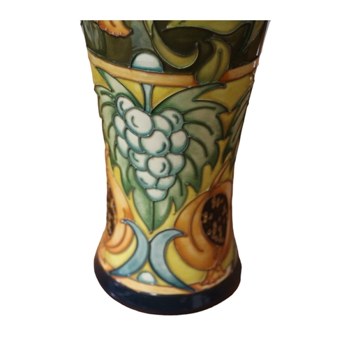 31 - Moorcroft Very Rare, Tall Vase, 37cm Tall, Pomegranate & Grapes, 2017, Marks to Base and Signed Febr... 