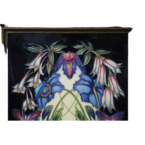 42 - Moorcroft Hidcote Floral Plaque, Limited Edition 136/250, 2004, Signed to Back Phillip Gibon, 40cm H... 