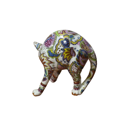 45 - 3 Paul Cardew Cool Catz in Paisley Design, Ceramic Catz, 1st Quality