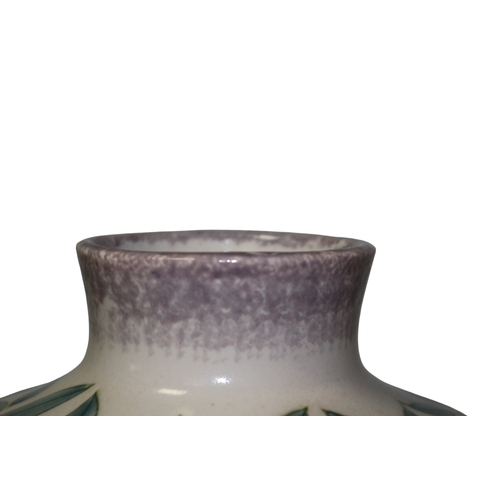 56 - Cobridge Stroneware Vase 'Periwinkle' Rare Piece, Signed RB+CM to Base, 26cm Tall x 20cm Diameter, 1... 