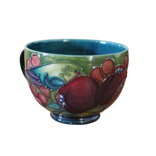 1 - Moorcroft Finch and Berries Cup and Saucer