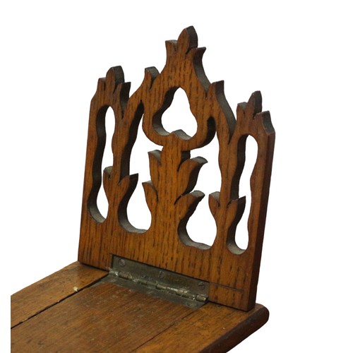 5 - Early 20th Century - Hand Made and Carved - Expandable Book Rack - Measures 32cm Closed & 55cm F... 