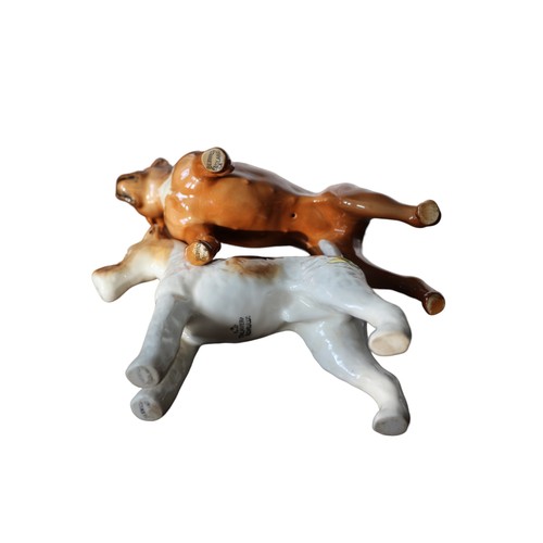 22 - Beswick Wire Haired Fox Terrier Talavera Romulus - 15cm Long x 14cm Tall plus a Beswick Boxer Dog Bl... 