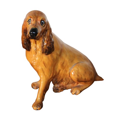 26 - Rare Coalport Tan Spaniel - 14cm Tall plus a Rare Male Dachshund Dog