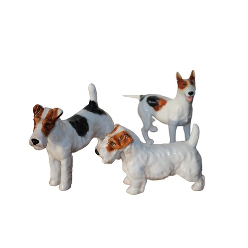 27 - Royal Doulton Dogs - Rough Haired Terrier - C.H. Crackley - No. 1014 Plus a Rare Sealyham Terrier - ... 