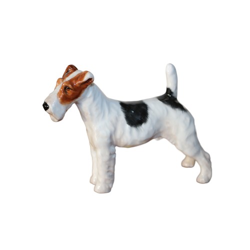 27 - Royal Doulton Dogs - Rough Haired Terrier - C.H. Crackley - No. 1014 Plus a Rare Sealyham Terrier - ... 