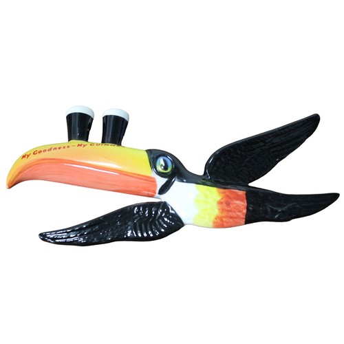 33 - Carlton Ware - Set of 3 Toucan Wall Hanging Birds - 2 x 26cm Long - 1 x 16cm Long