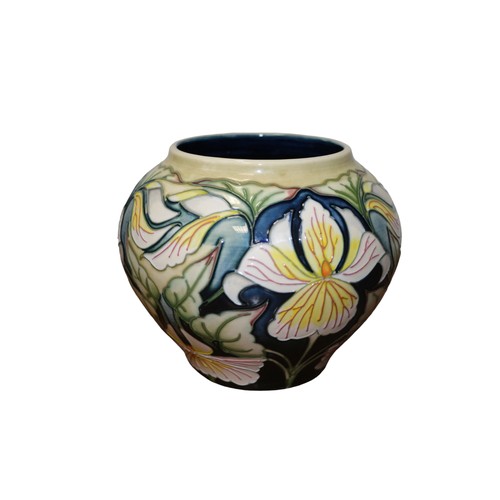 47 - Moorcroft Floral Design Vase - 1st Quality - 11cm Tall x 13cm Dia