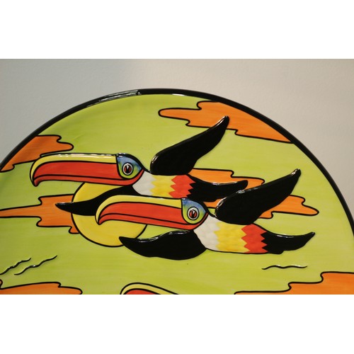 52 - Rare Large (34cm Dia) Lorna Bailey Limited Edition (50/100) Art Deco Guinness Charge with Toucans - ... 