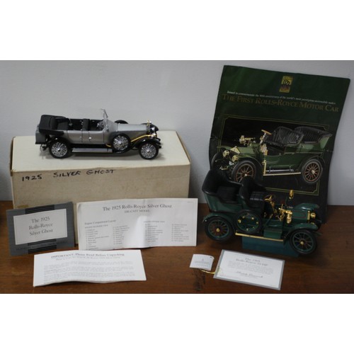 53 - Franklin Mint Collectable Boxed 1905 Rolls Royce 10 HP Model Car 1:16 Scale Die Cast with COA plus a... 