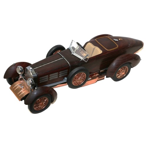 60 - Franklin Mint 1924 Hispano-Suiza Tulipwood 1:24 Scale Die Cast Model Car - Boxed with COA plus a Dan... 