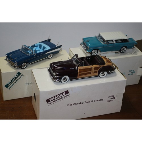 63 - Danbury Mint 1948 Chrysler Town and County 1:24 Scale Die Cast - Boxed plus Danbury Mint 1955 Chevro... 