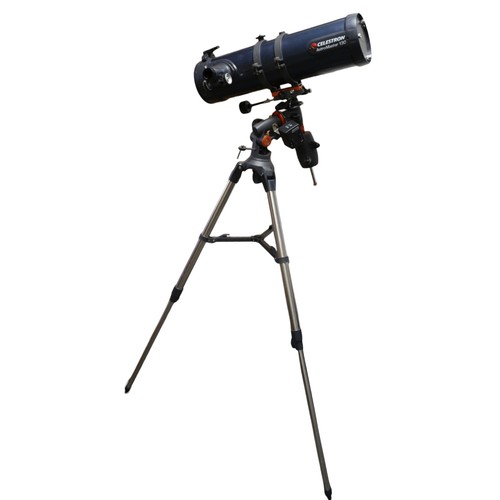 93 - Celestron AstroMaster 130 Telescope on Tripod Stand including Logic Drive - Very Nice Condition