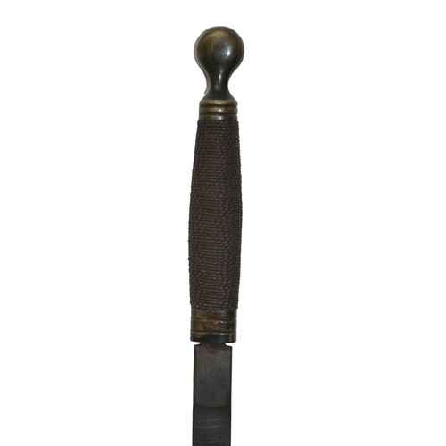 106 - Vintage / Antique Possibly 19th Century Military Dress Sword with Brass and Rope Wrap Handle, all Co... 