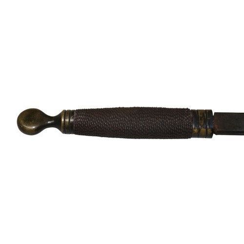 106 - Vintage / Antique Possibly 19th Century Military Dress Sword with Brass and Rope Wrap Handle, all Co... 